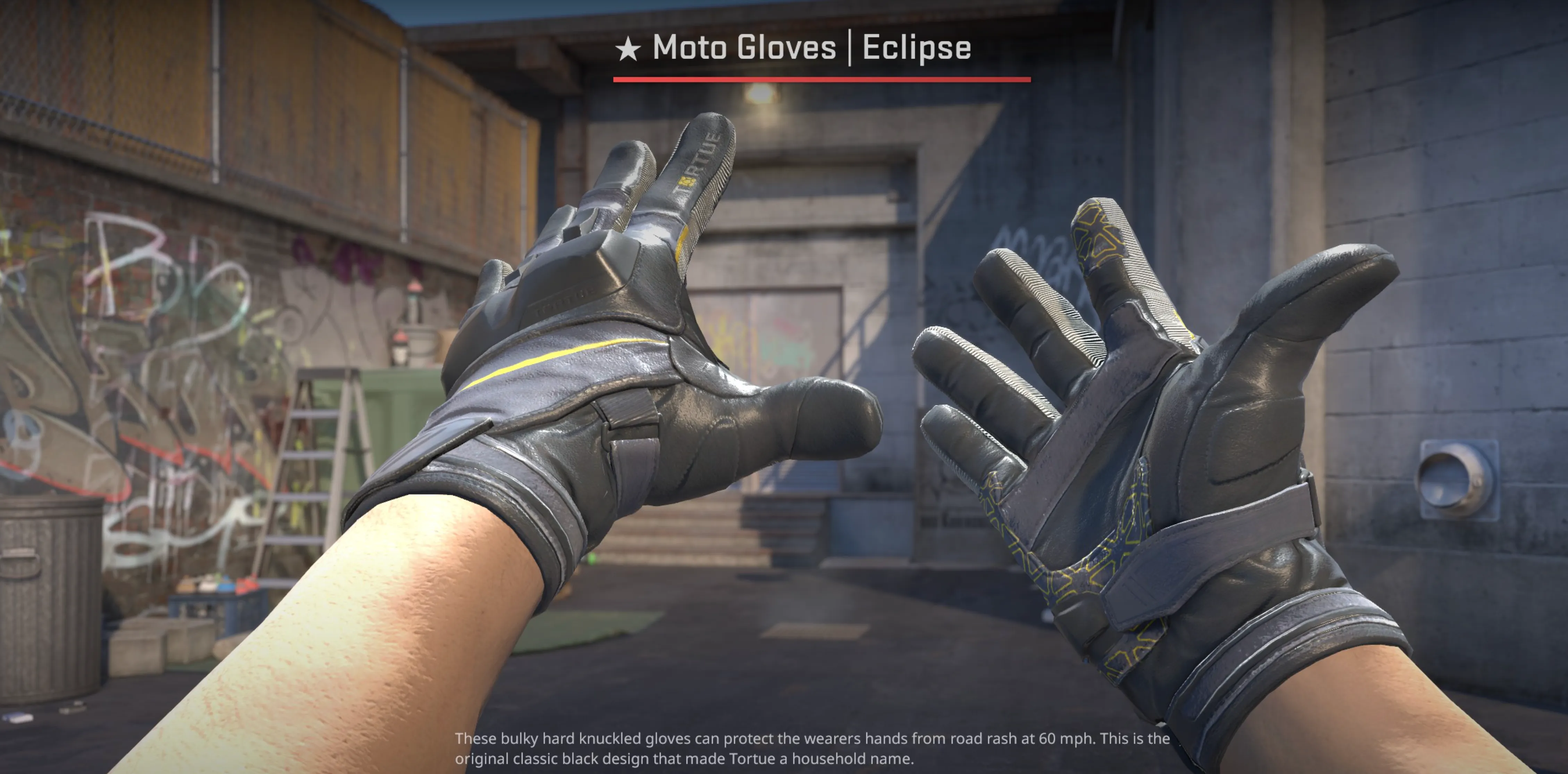 Moto Gloves Eclipse and black laminate knife